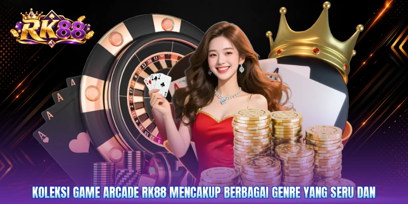 Koleksi game arcade RK88 mencakup berbagai genre yang seru dan